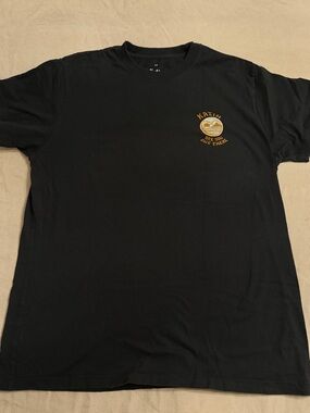 LG Black Short Sleeve Tee with Small Gold Chest Graphic
